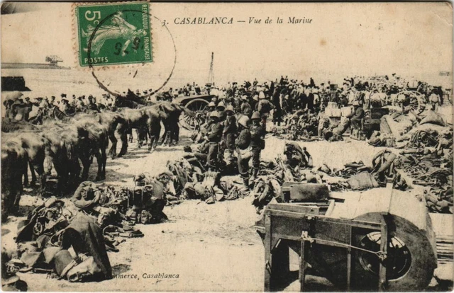 CPA AK CASABLANCA Vue de la marine MAROC MILITAIRE (23197)