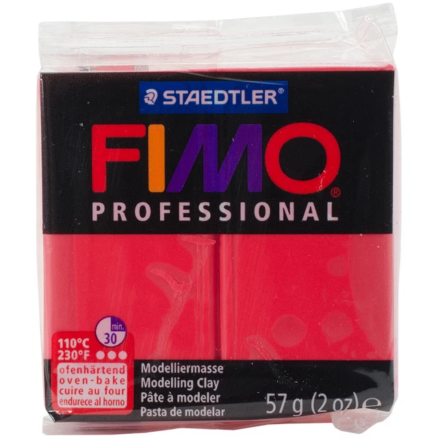 Paquete de 6 arcilla de polímero suave profesional Fimo 2 oz rojo -EF8005-200