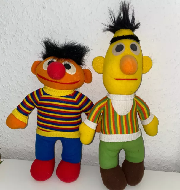 Playskool Plüsch Figur Ernie Bert Stofftier Sesamstraße Jim Henson Vintage 1987