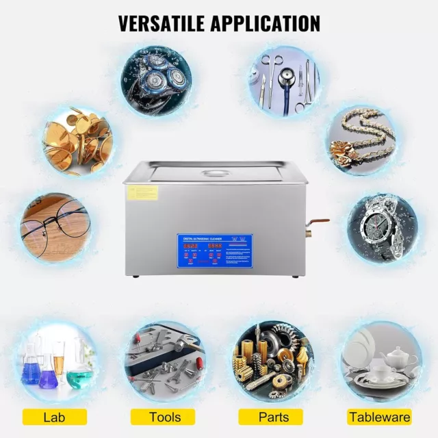 30L Ultrasonic Cleaner Cleaning Equipment Liter Industry Heated W/ Timer 2