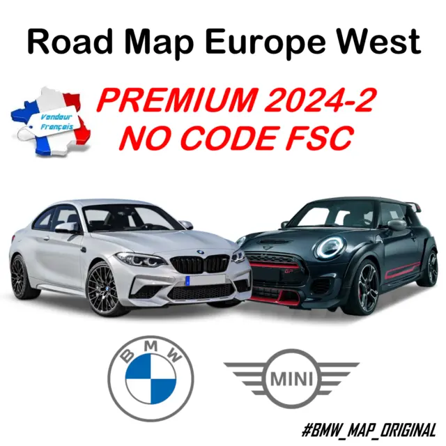 ORIGINAL Mise à jour GPS Road Map BMW - MINI - Europe WEST PREMIUM 2024-2 NO FSC