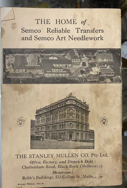 Vintage 1900s 533 Collins St Melbourne Semco Art Needlework Advertising Ephemera