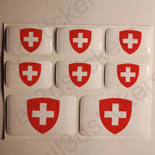 Adesivi Svizzera Adesivo Emblema Stemma Svizzera Resinati 3D Resinato Resine