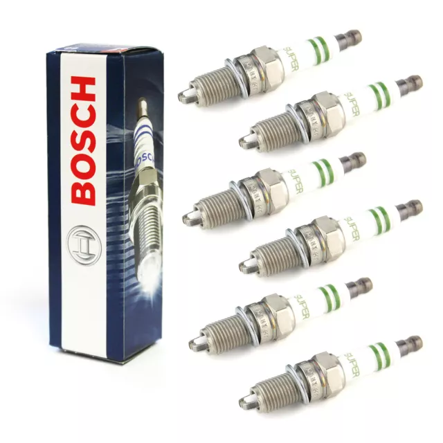 6x Bosch Super Spark Plugs Genuine Engine Ignition Service Part Set/Kit - F8DC4