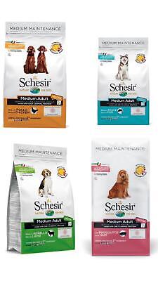Schesir Dog Medium Adult Monoproteico Mantenimento VARI GUSTI 12 kg Per Cani