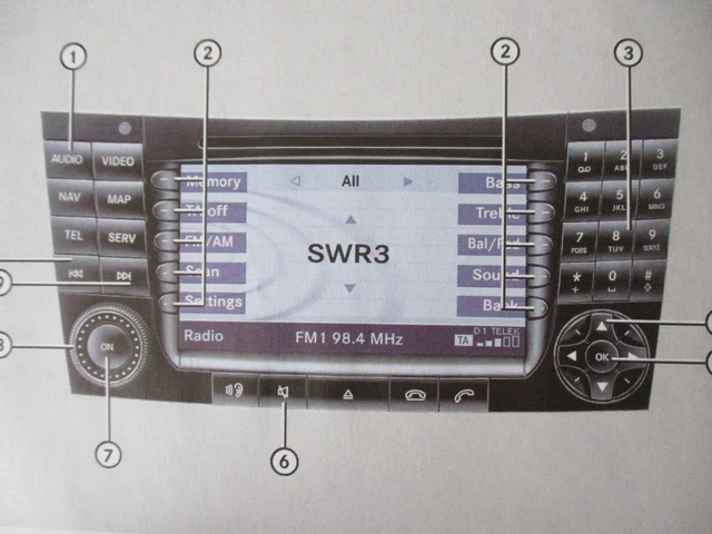 (2003) Mercedes-Benz Comand Sat Nav Navigation Handbook Class B C E S Sl Slk