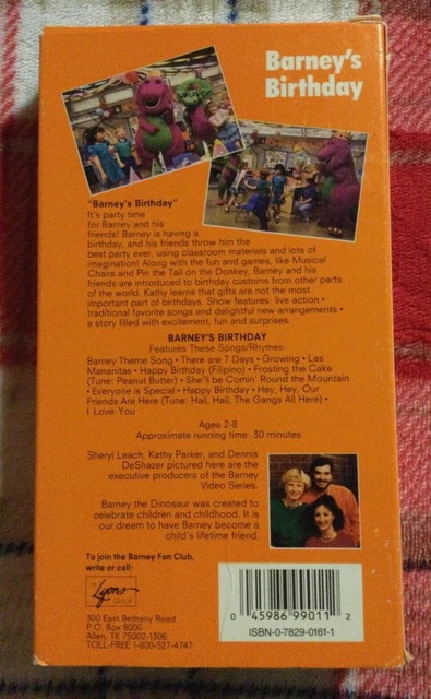 BARNEY'S BIRTHDAY [1992] (PBS Episode) | VHS TAPE, Tested/Working ...