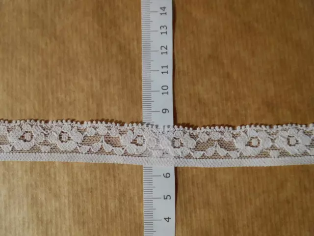 Underwear fancy scallop straight edge LACE TRIM 1.8cm  3/4" pale PEACH PINK (AB)