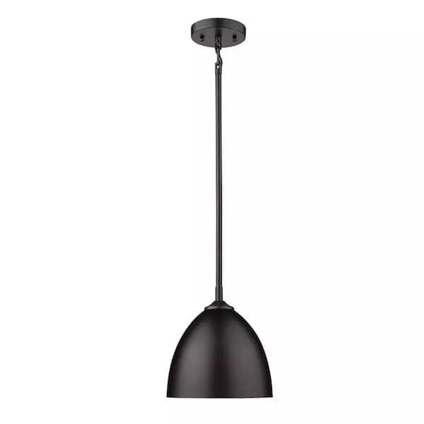 Zoey 1-Light Matte Black Standard Pendant by Golden Lighting