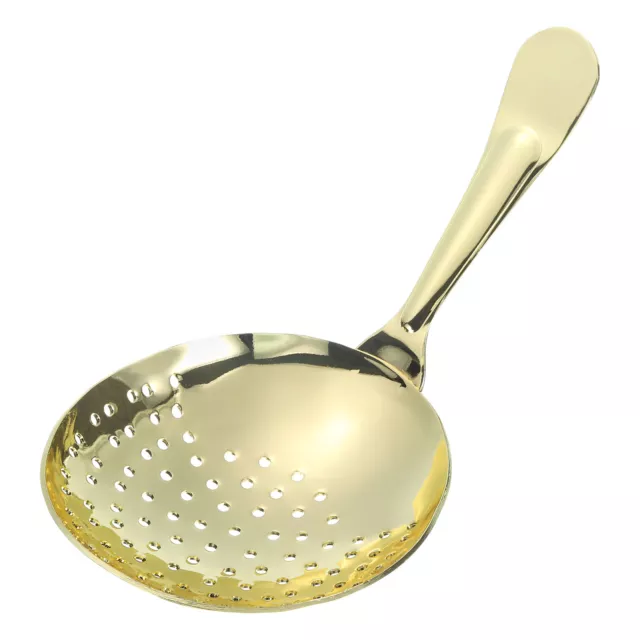 Julep Strainer, 1pcs - Stainless Steel Cocktail Strainer Spoon (Gold, 155mm)