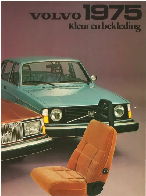 Catalogue prospekt brochure Volvo Teintes nuancier colour chart 1975 BE Fl
