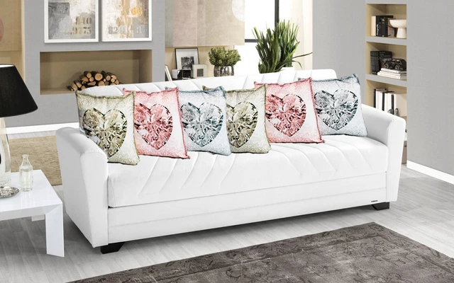 Happy Couch Dog - Federa Per Cuscino 45x45 Cm, Con Simpatico Cane, Mix Cotone E Poliestere, Cerniera Nascosta, Lavabile