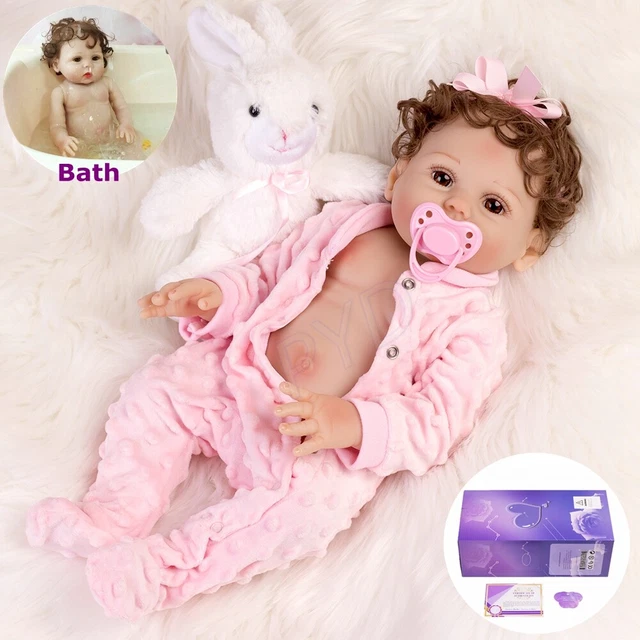 18" Realistic Reborn Dolls Girl Doll Full Body Vinyl Silicone Newborn Baby Xmas