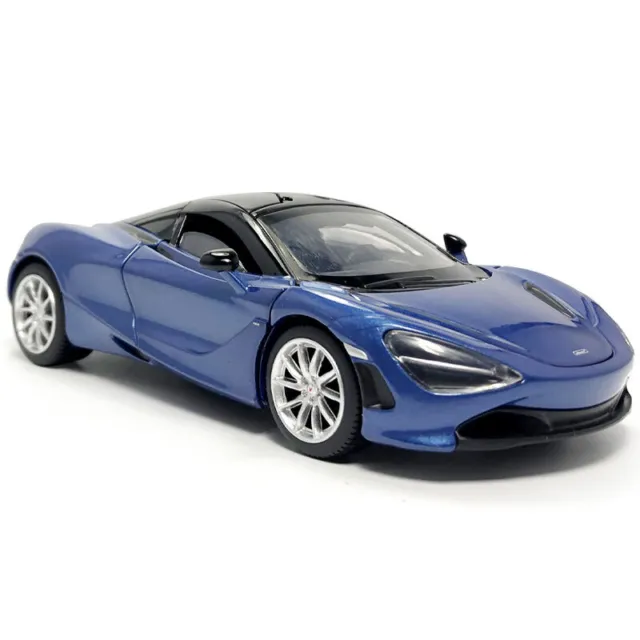 1/32 McLaren 720S Model Car Diecast Toy Vehicle Kids Boys Gift Pull Back Blue
