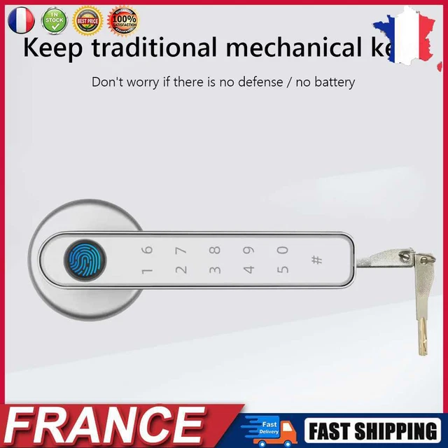 Serrure de bouton de porte Serrure de poignée d'empreintes digitales compatible