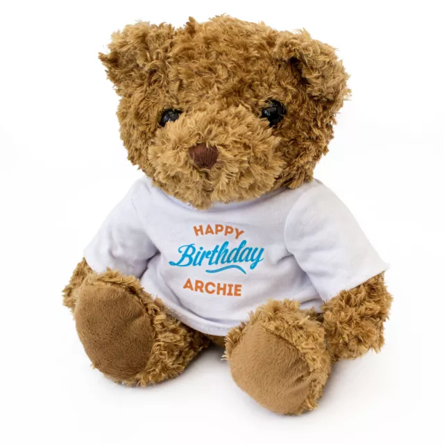 NEW - HAPPY BIRTHDAY ARCHIE - Teddy Bear - Cute Soft Cuddly - Gift Present