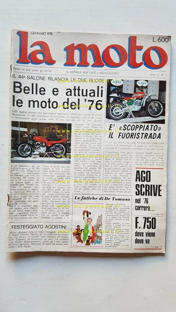LA MOTO n. 1  1976 - Salone Milano 1975