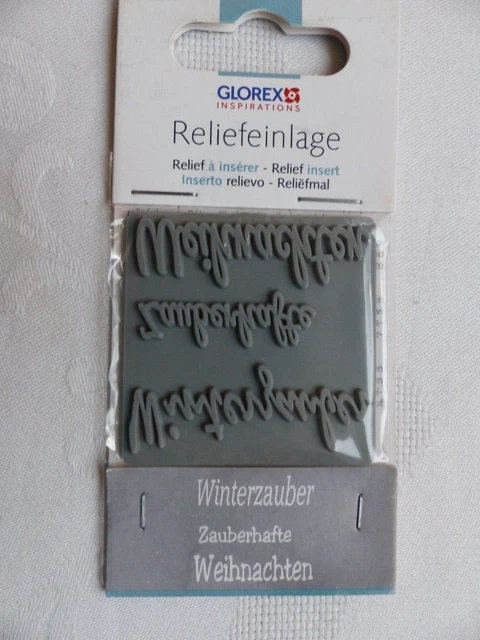 Reliefeinlagen ***Winterzauber Zauberhafte Weihnachten*** wiederverwendbar.