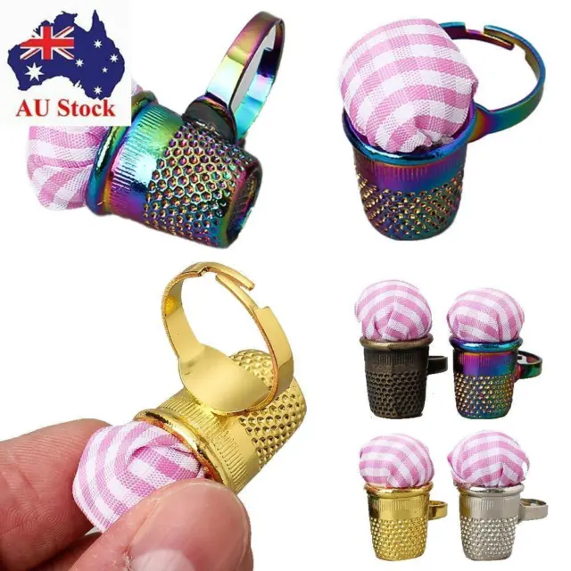 Sewing pin holder with thimble Stock Photo
