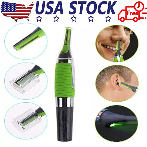 Hot Men Nose Ear Face Neck Eyebrow Hair Mustache Beard Trimmer Shaver Clipper PE