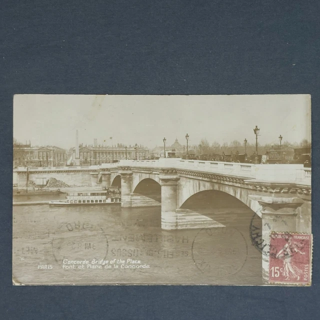 CPA Carte Postale Ancienne Paris - Pont Et Place De La Concorde