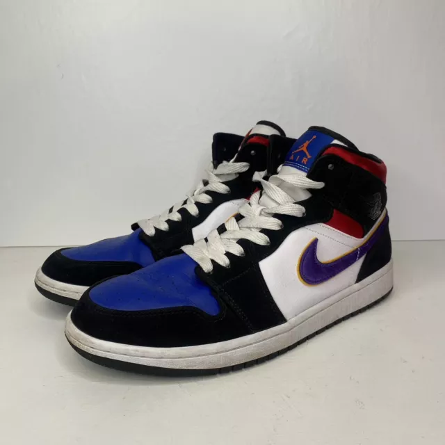 Nike Air Jordan 1 Mid SE Rivals Lakers Top 3 852542 005 UK 9.5