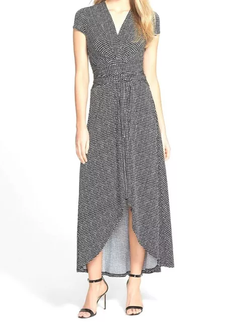 NWT $140 MICHAEL Michael Kors High Low Stretch Faux Wrap Maxi Dress 4