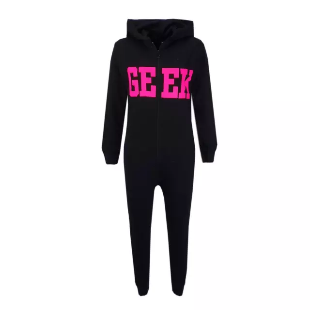 Bambine Geek Stampa Nero & Rosa A2Z Onesie one piece Tutti IN Uno Estate di Pj
