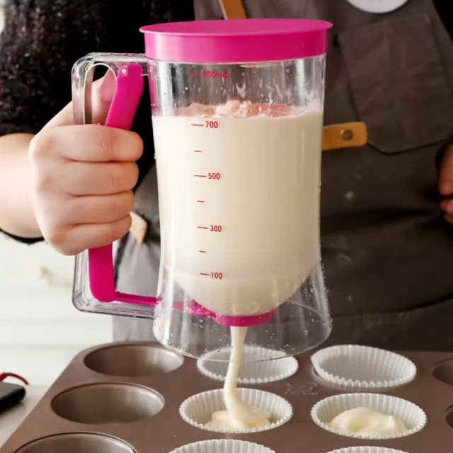 Batter Dispenser Cupcake Pancake Muffin Kitchen Measuring Baking Mix Tool 900ml
