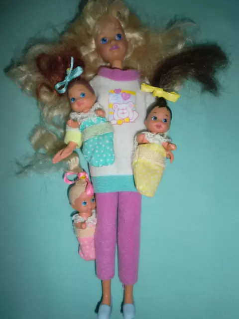 Vintage Mattel Barbie Babysitter Skipper von 1994 mit 3 Babies - süß und selten!