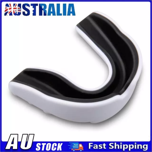 Mouth Guard MMA Martial Arts Mouth Guard for Contact Combat Sport (White Black)