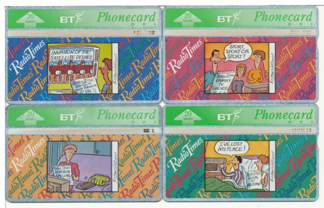 Bt Phonecards Radio Times 4 Cards British Telecom 1994