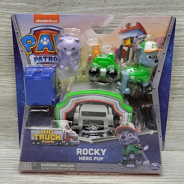PAW PATROL BIG Truck Pups Rocky Heroe Pup 2.5-inch Action Figure Green ...