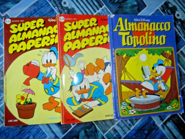 Lotto 3 Vecchi Albi Almanacco Topolino Paperino Super Walt Disney Barbie Ken