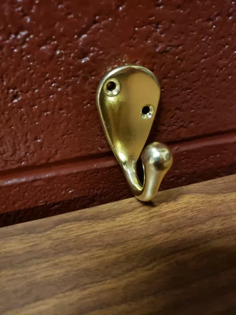 Everbilt Single Robe Hook Bright Brass Finish