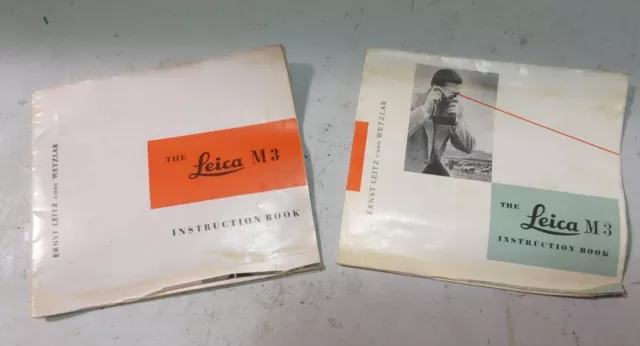 Original Vintage 1954 LEITZ Leica M3 Instruction Books & Brochure