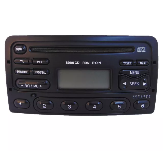 Ford Mondeo CD player radio, Black {Ford 6000} car stereo + removal keys & code 2