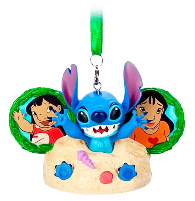 2024 Disney Lilo & Stitch Beach Sketchbook Ear Hat Christmas Holiday Ornament