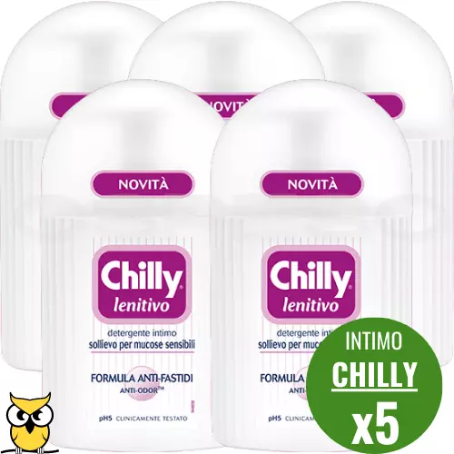 Chilly Detergente Intimo Lenitivo Anti Odor Nuova Formula 200Ml X5
