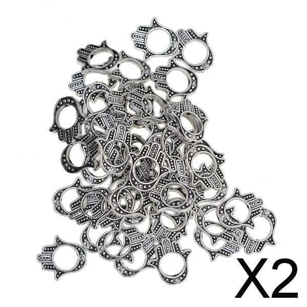 2X 30 pièces main spacer perles cadre diy collier bracelet bijoux artisanat