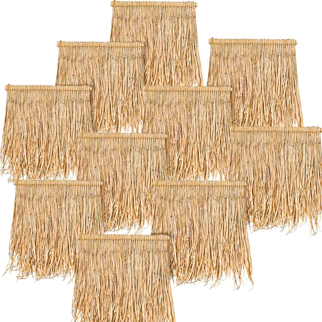 10 Pcs 22X20 Inches Natural Mexican Straw Roof Tiki Thatch Roof Duck Blind Grass