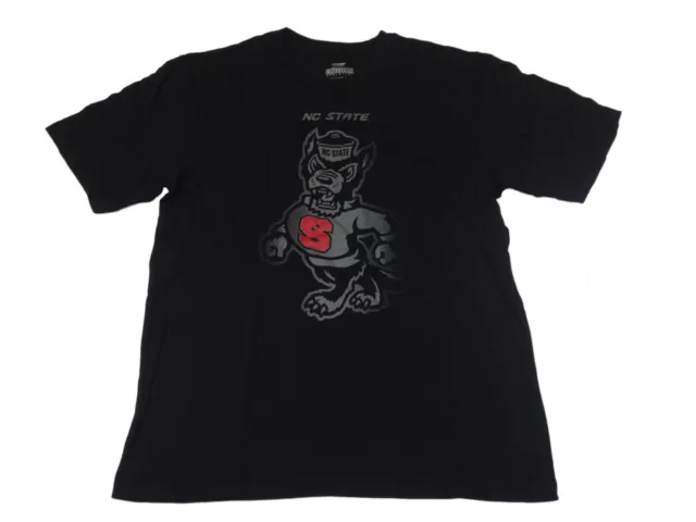NC State Wolfpack Colosseum Black Short Sleeve Crew Neck T-Shirt (L)