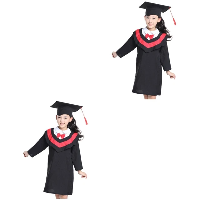 2 pcs Kids Graduation Gown Stole and Tassel Set for Cosplay Photography