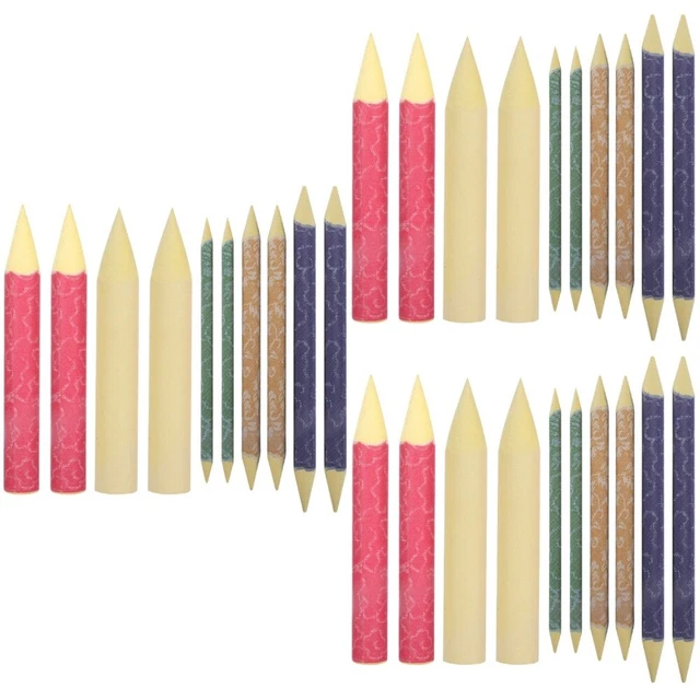 30 tocones de colores Rice Paper Tortillons mezclas artísticas dibujo