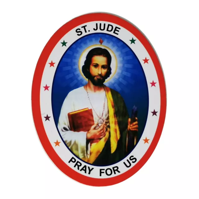 St. Judas Doble Cara Pegatina para Ventanas 9.2cm