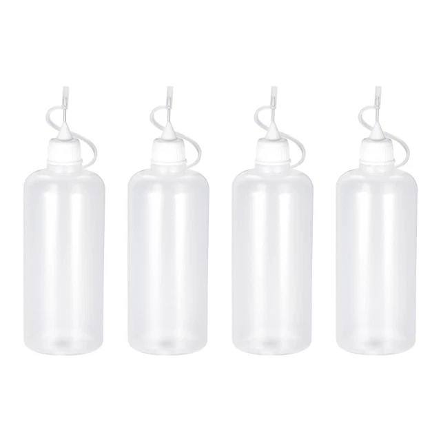 Ago Punta Flacone Precisione Applicatore Plastica 50ml Bianco Cappuccio 6pz