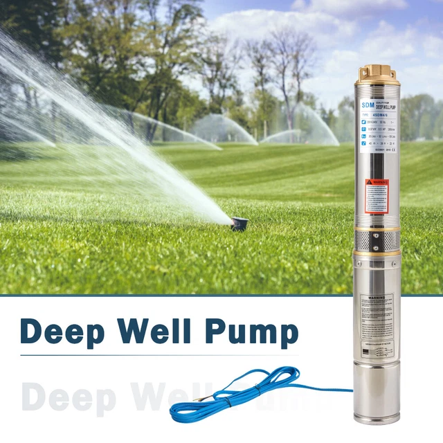 4& DEEP WELL Borehole Submersible Pump Clean Water Stainless Steel 370W ...