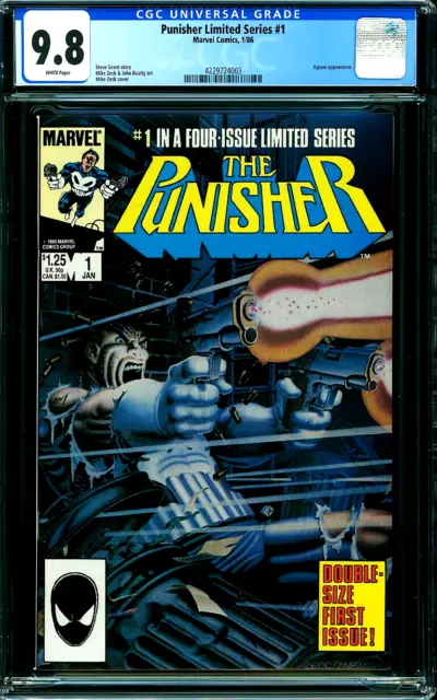 PUNISHER LIMITED SERIES 1 CGC 9.8 WP Copper Age MARVEL COMICS 1986 JIGSAW