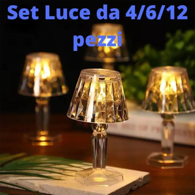 Lampada Da Tavolo Led Effetto Cristallo Per Bar Ristorante Pub Casa Senza Fili