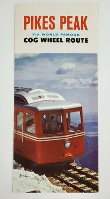 1960S MANITOU SPRINGS CO Pikes Peak Cog Wheel Route Railway Vtg Travel ...